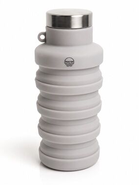 MAYIIM Collapsible Silicone Water Bottle 500mL 17oz Gray BPA Free Travel Bottle